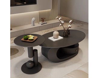 Creative Oval Coffee Table Modern Minimalist Rock Slab Table Minimalist Living Room Home